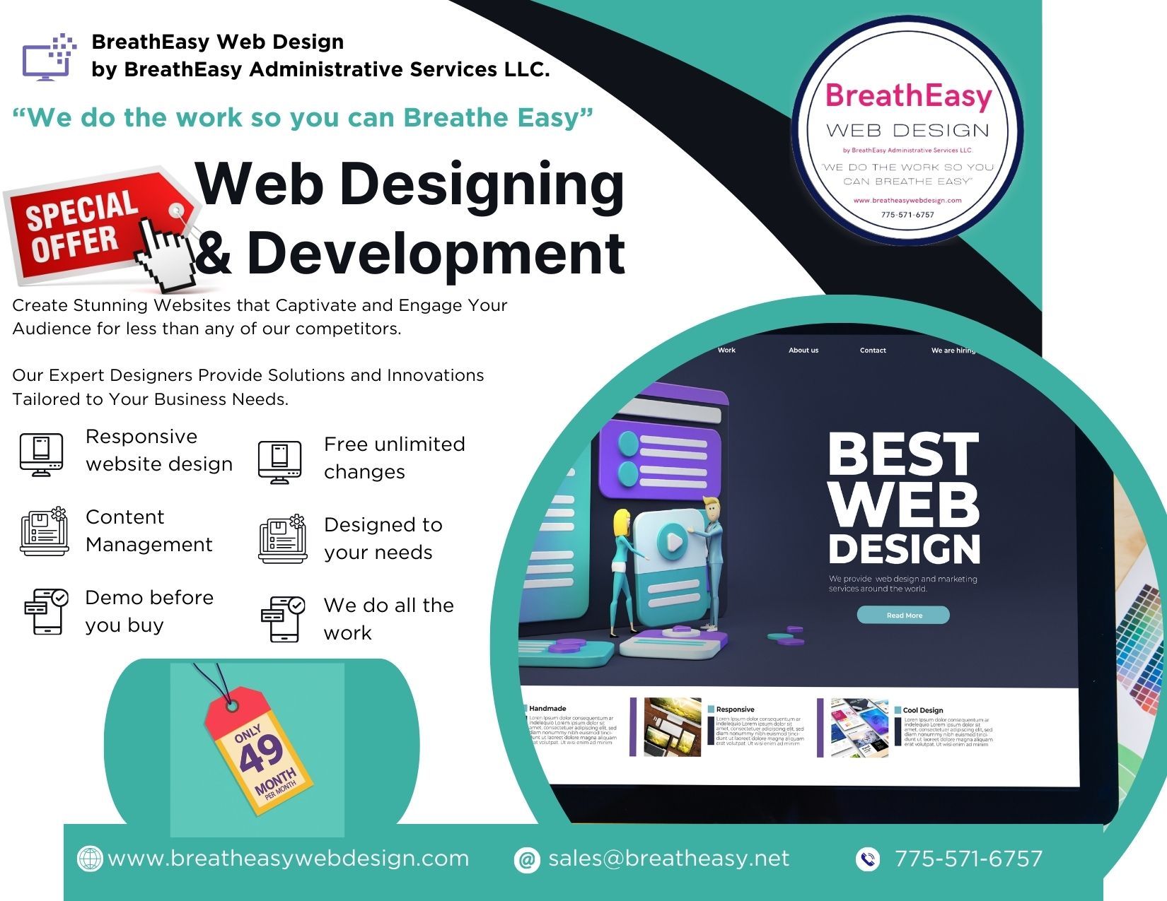 BreathEasy Web Design logo
